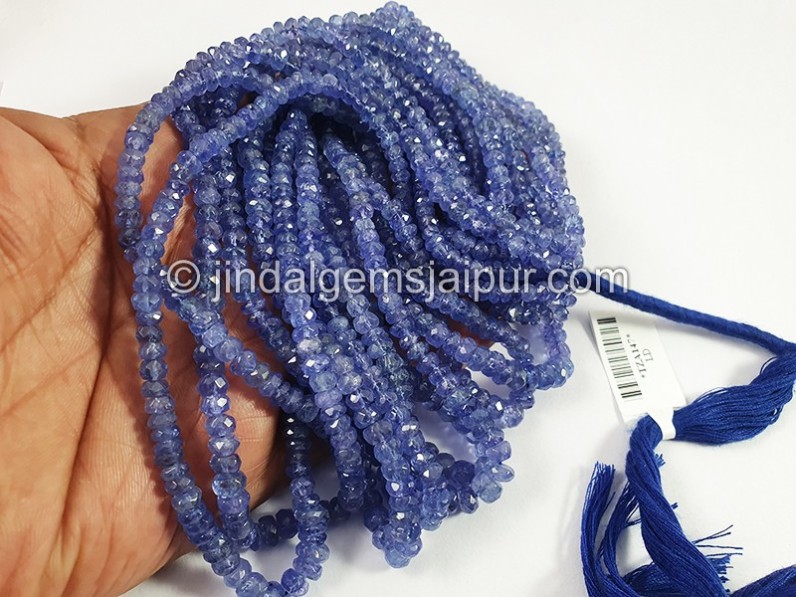 Tanzanite Faceted Roundelle Shape Beads