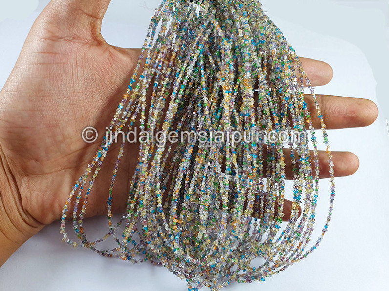Multi Double Terminated Diamond Quartz Beads