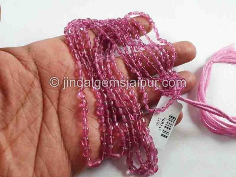Rubellite Smooth Oval Beads
