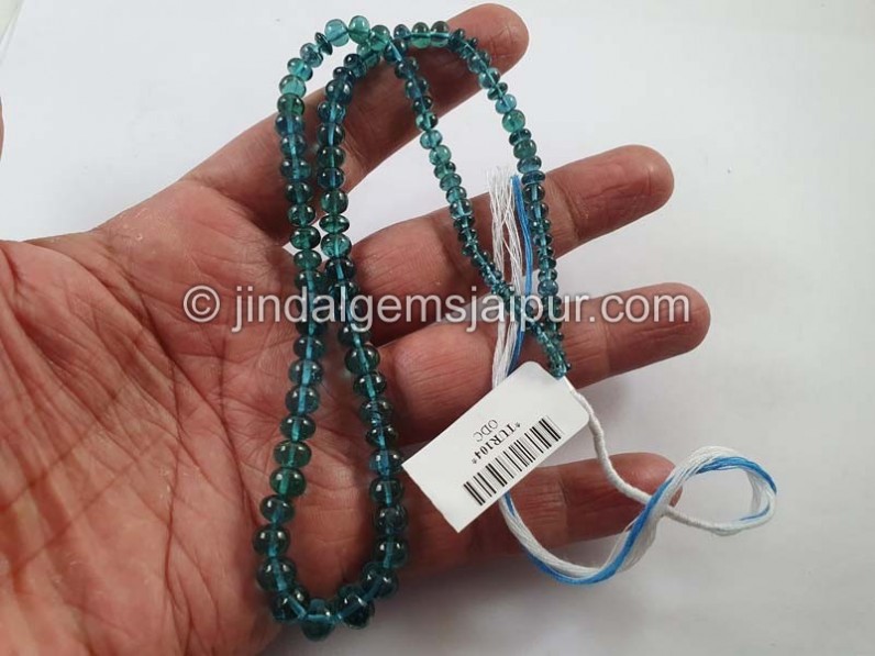 Blue Tourmaline Smooth Roundelle Beads