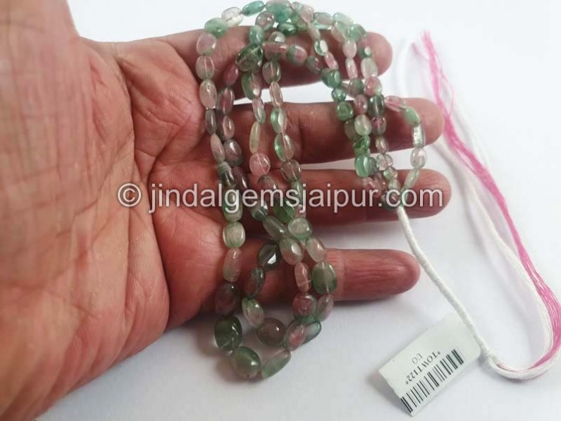 Watermelon Tourmaline Smooth Oval Beads