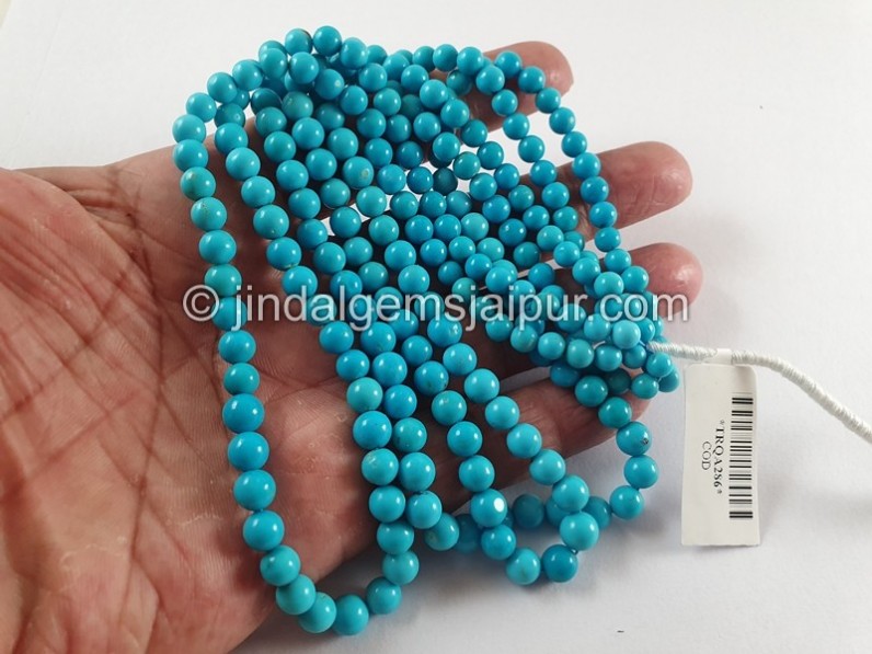 Turquoise Smooth Round Ball Beads