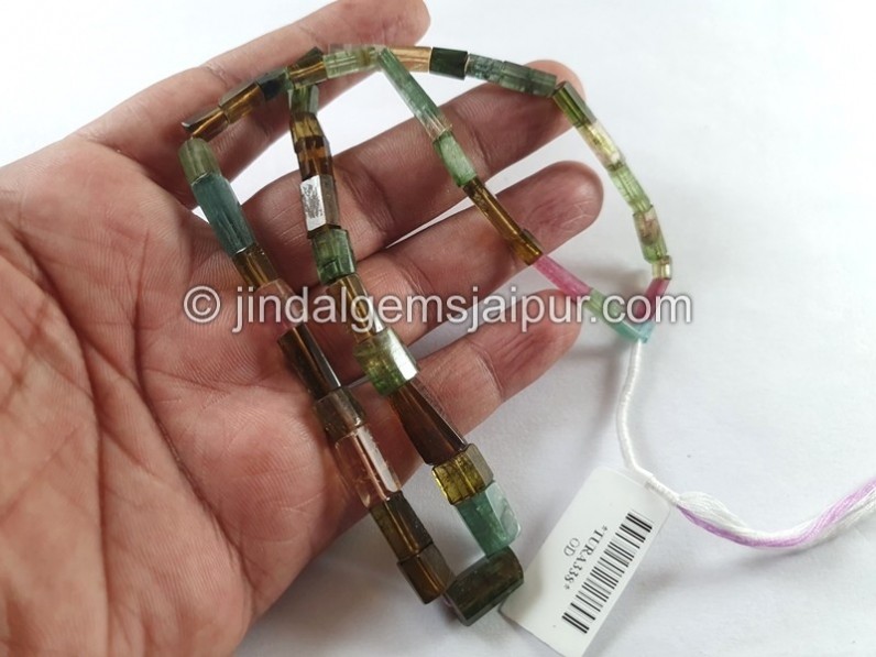 Tourmaline Step Cut Pipe Beads