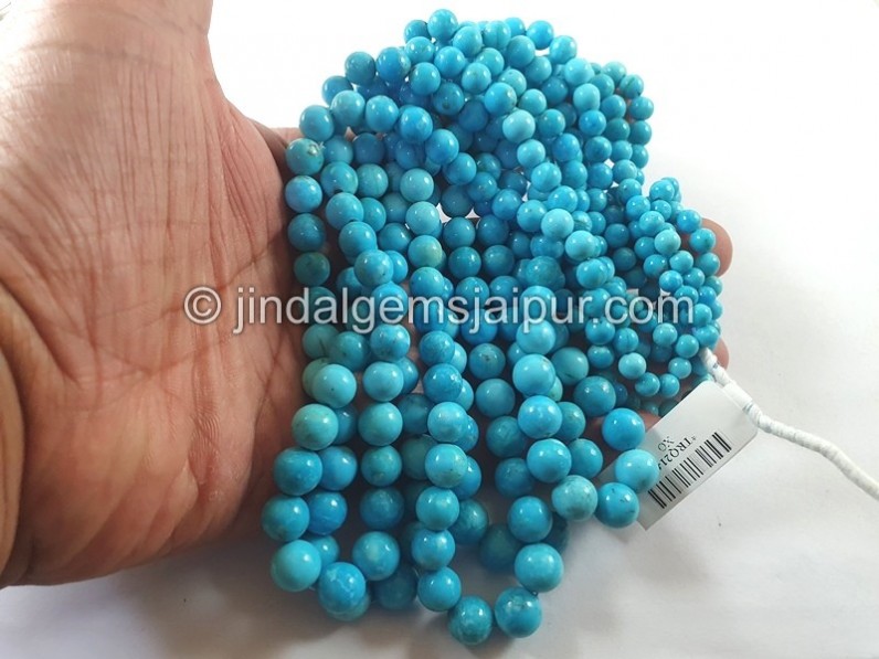 Turquoise Arizona Smooth Balls Beads