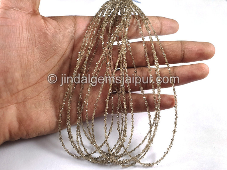Brown Double Terminated Diamond Quartz Beads