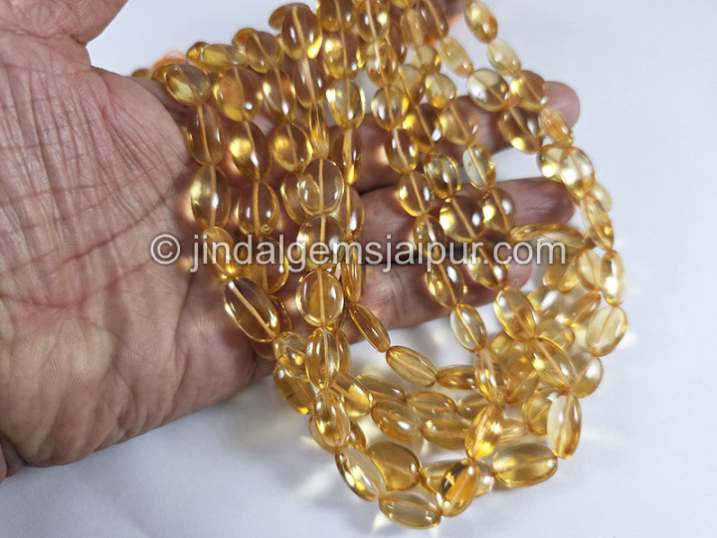 Citrine Smooth Oval Shape Beads Big