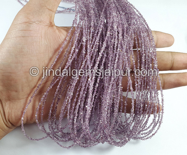 Magenta Pink Double Terminated Diamond Quartz Beads