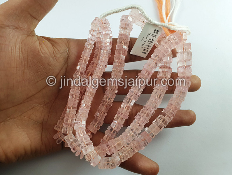 Peach Morganite Bolt Shape Beads