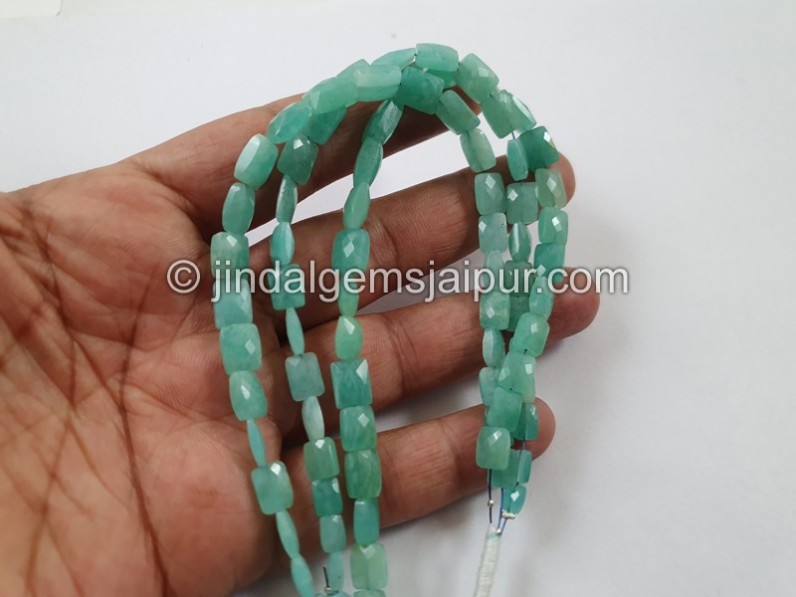 Amazonite Faceted Chicklet Beads