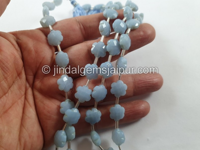 Blue opal Faceted Flower Beads -- BLOP9