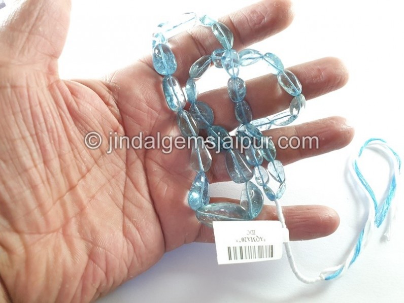 Aquamarine Plain Nuggets Beads