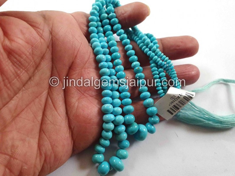 Turquoise Smooth Roundelle Shape Beads