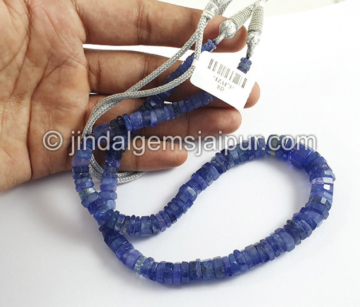 Tanzanite Step Cut Bolt Shape Beads