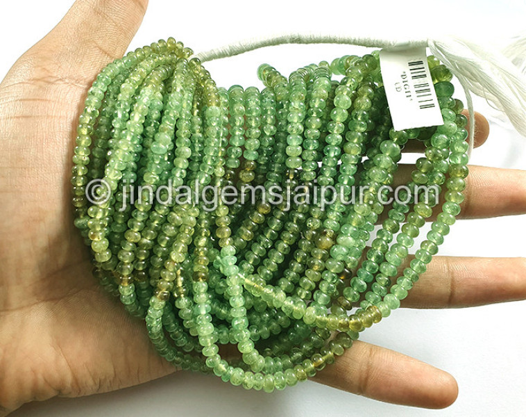 Demantoid Garnet Faceted Roundelle Shape Big Beads