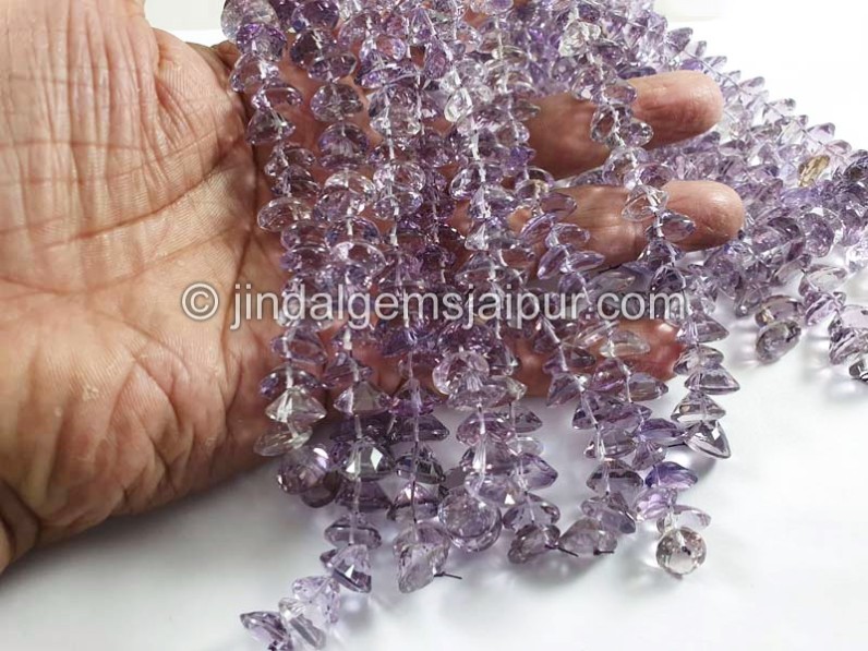 Amethyst Cut Round Shape Big Beads