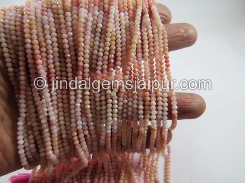 Pink Opal Shaded Micro Cut Round Shape Beads