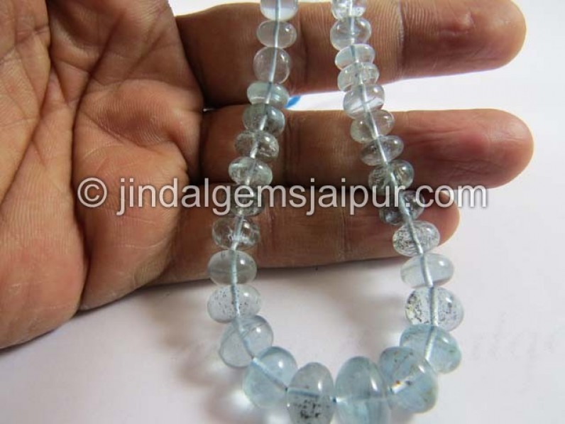 Moss Aqua Far Smooth Roundelle Shape Beads