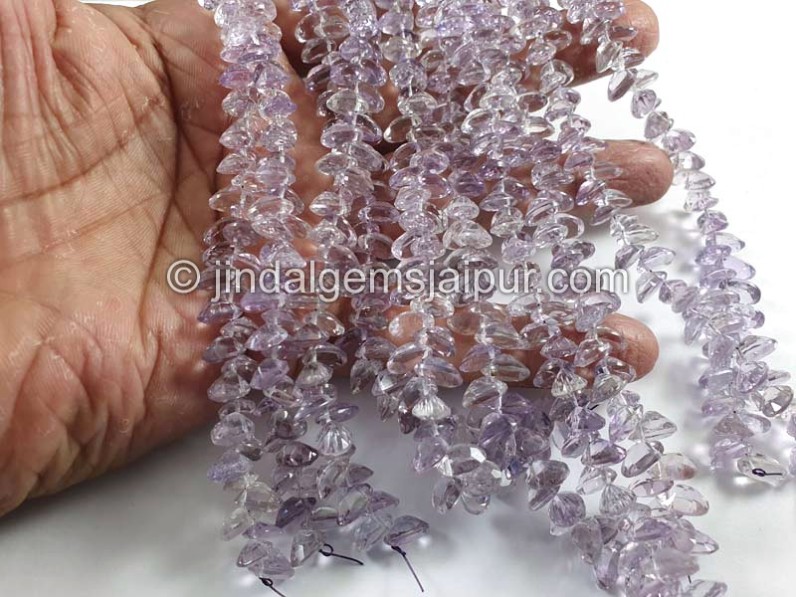 Pink Amethyst Cut Oval Small Shape Beads