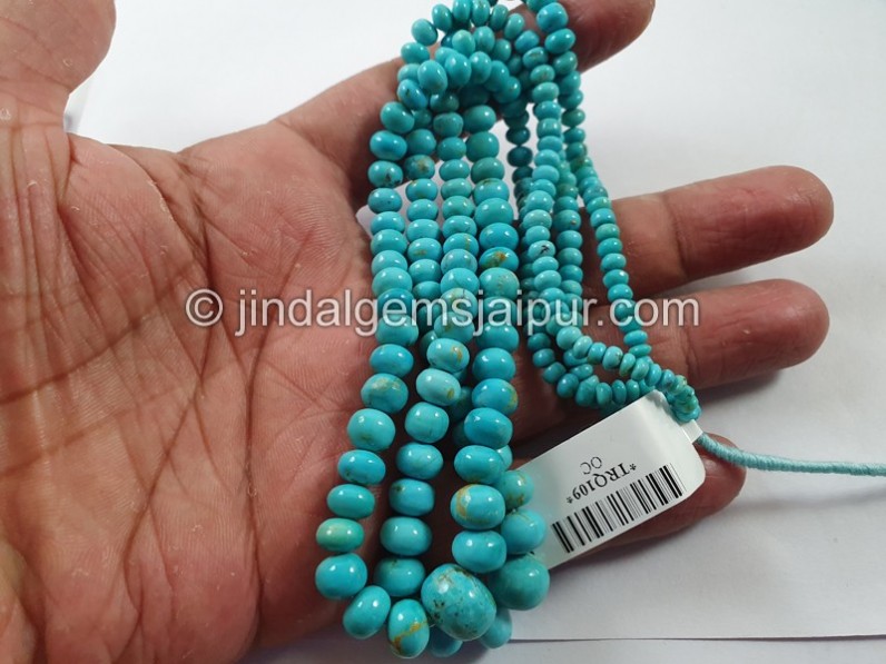 Arizona Turquoise Smooth Roundelle Beads