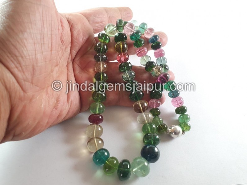 Tourmaline Big Smooth Roundelle Beads