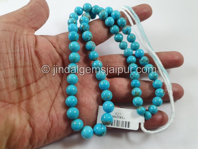 Turquoise Matrix Smooth Round Ball Beads