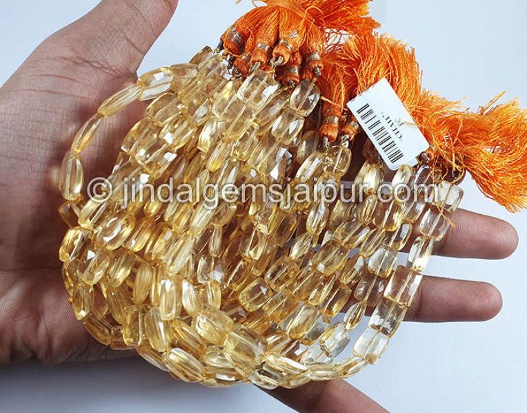 Citrine Faceted Chicklet Shape Beads