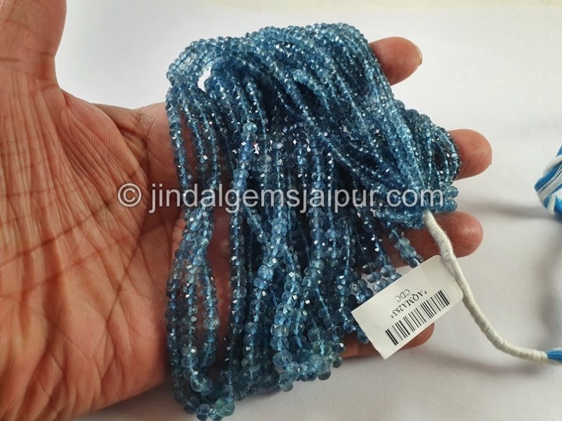 Santa Maria Aquamarine Faceted Roundelle Beads