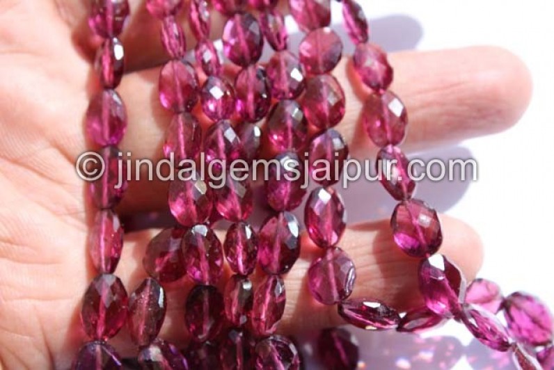 Rhodolite Garnet Faceted Oval Beads