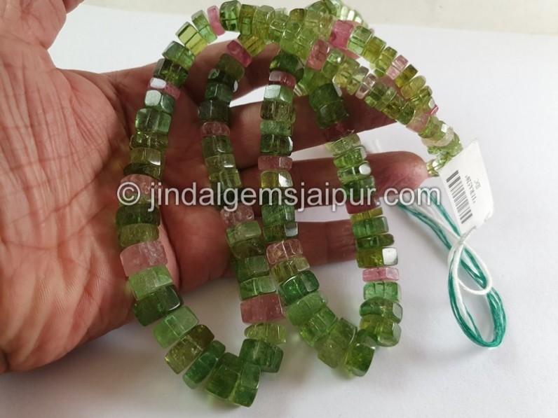 Tourmaline Multi Step Cut Bolt Beads