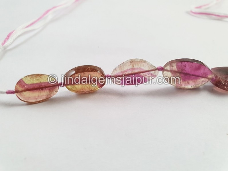 Watermelon Tourmaline Smooth Slices Beads