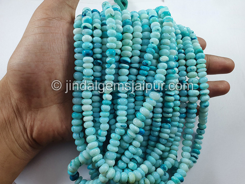 Multi Opal Smooth Roundelle Shape Beads