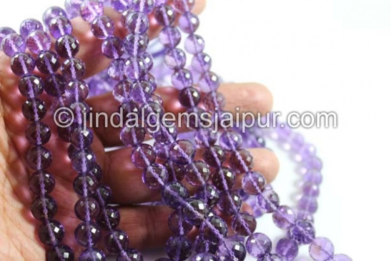 Amethyst Far Faceted Round Beads
