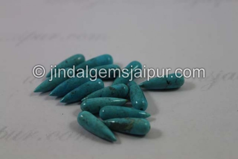Turquoise Smooth Drops(Half Drill)