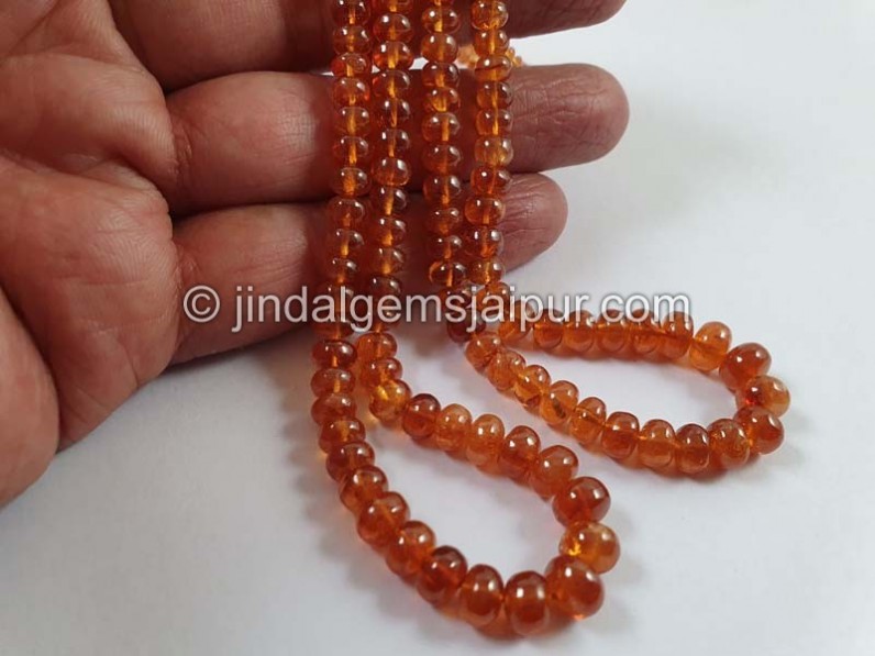 Mandarin Garnet Smooth Roundelle Beads