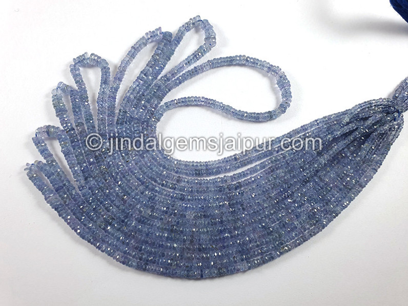 Blue Sapphire Faceted Tyre Shape Beads