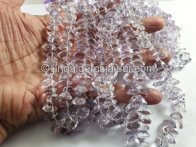 Pink Amethyst Cut Oval Big Shape Beads