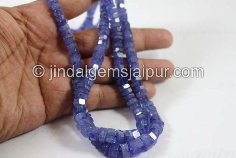 Tanzanite Step Cut Roundelle Beads