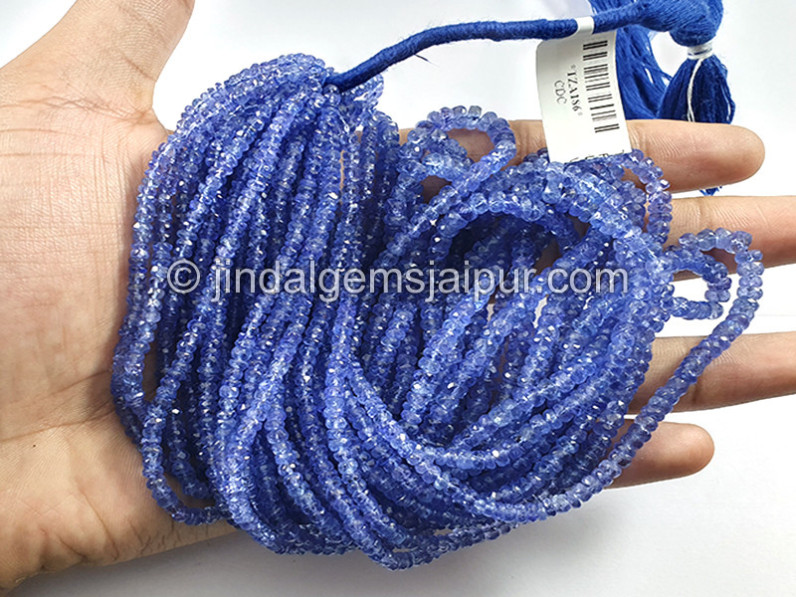Tanzanite Faceted Roundelle Shape Beads