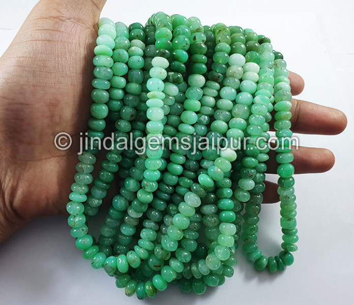 Chrysoprase Smooth Roundelle Shape Beads