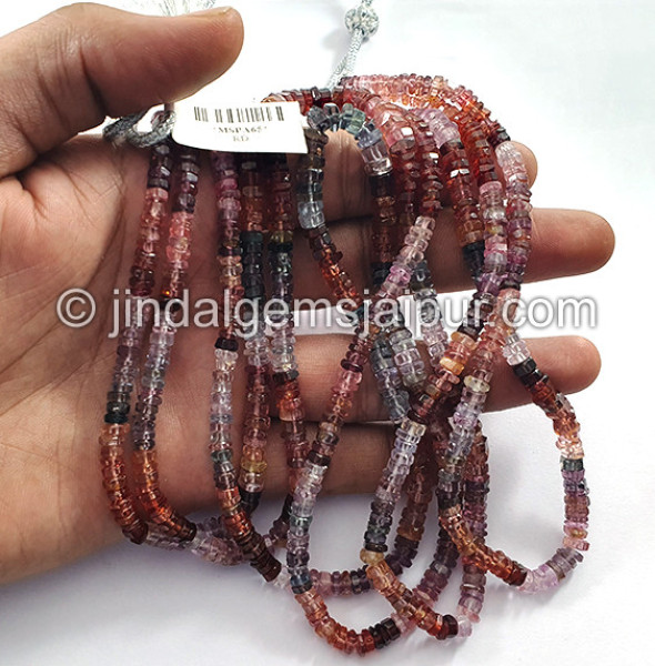 Multi Spinel Step Cut Bolt Shape Beads