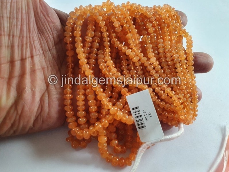 Mandarin Garnet Smooth Roundelle Beads