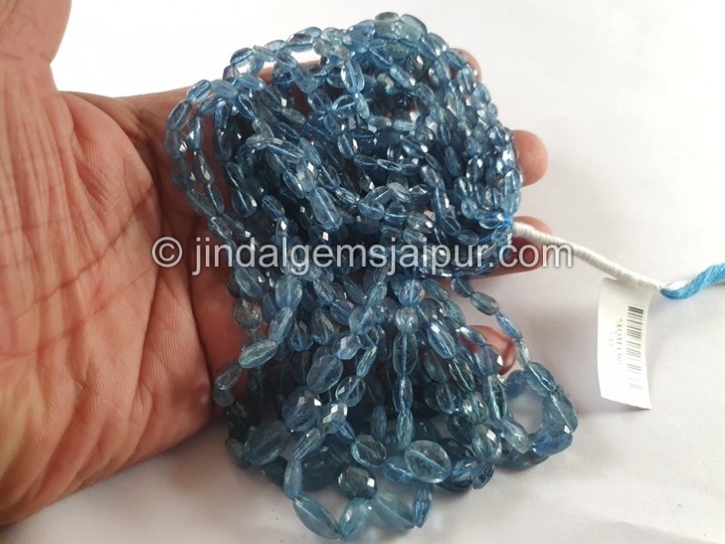 Santa Maria Aquamarine Faceted Oval Beads
