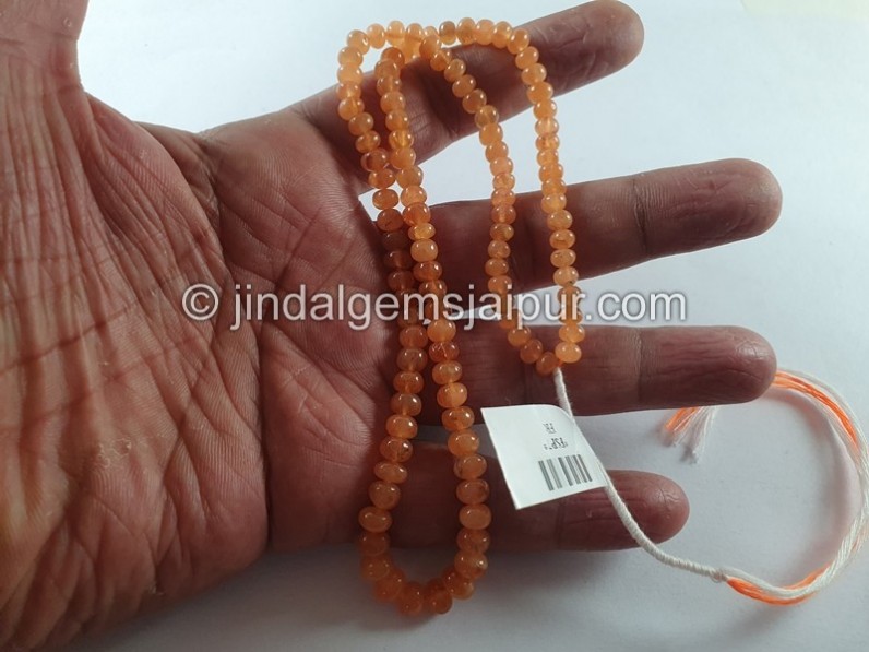 Mandarin Garnet Smooth Roundelle Beads