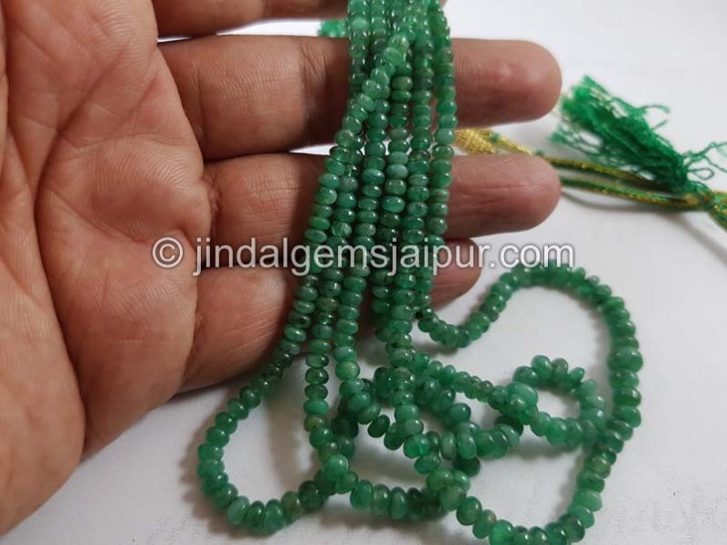 Emerald Smooth Roundelle Beads