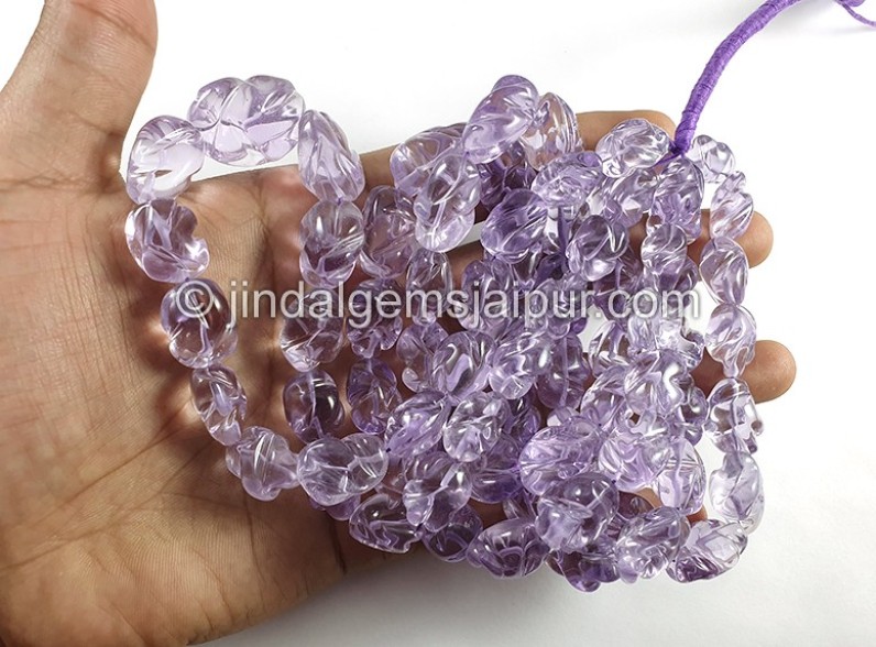 Pink Amethyst Smooth Irregular Mughal Nuggets Beads