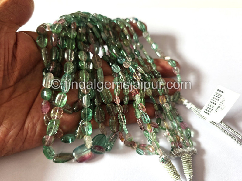 Watermelon Tourmaline Nuggets Shape Beads