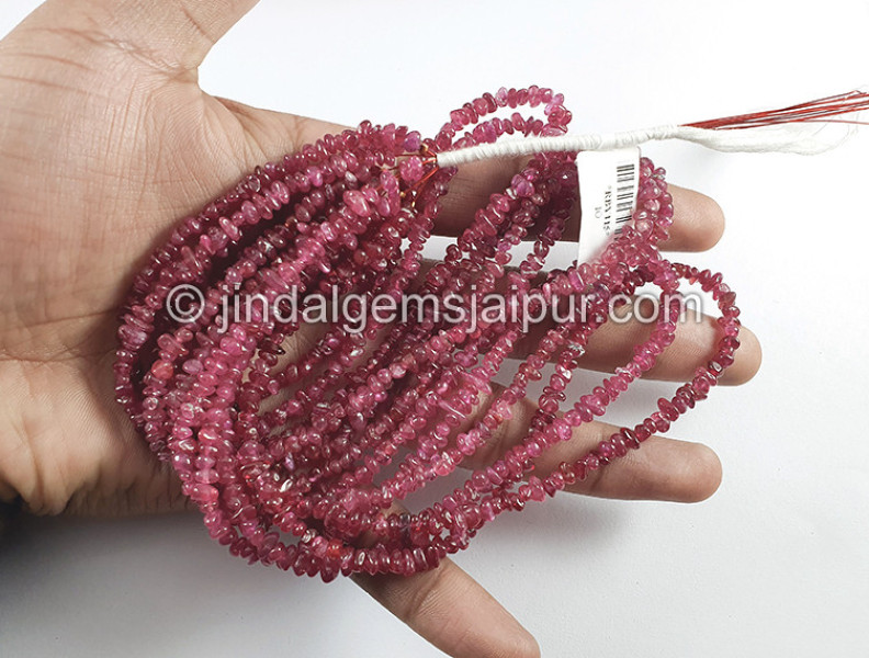 Ruby Smooth Chips Beads
