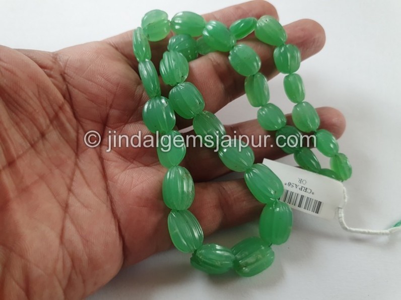 Chrysoprase Carved Nugget Beads