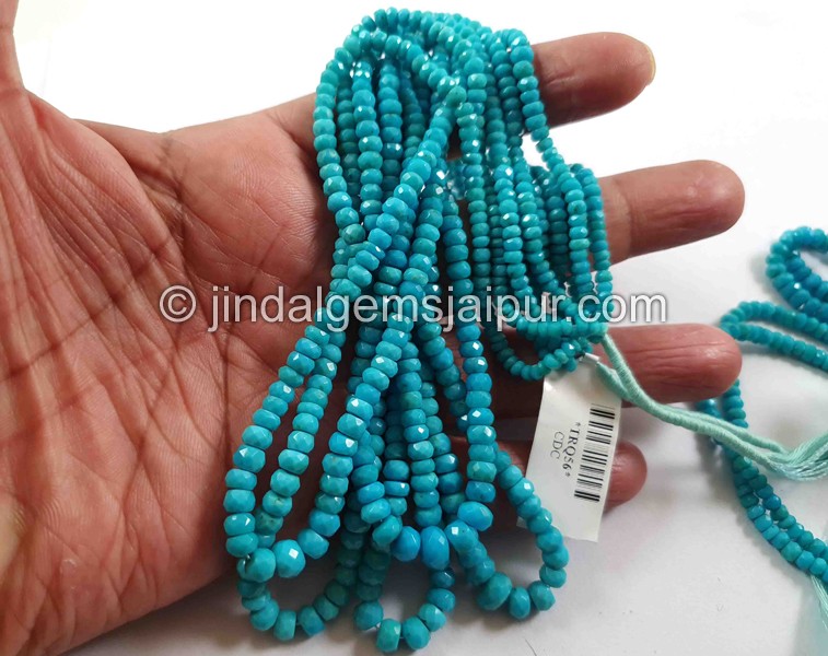 Turquoise Faceted Roundelle Shape Beads