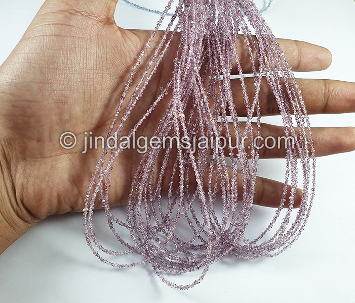 Light Magenta Pink Double Terminated Diamond Quartz Beads